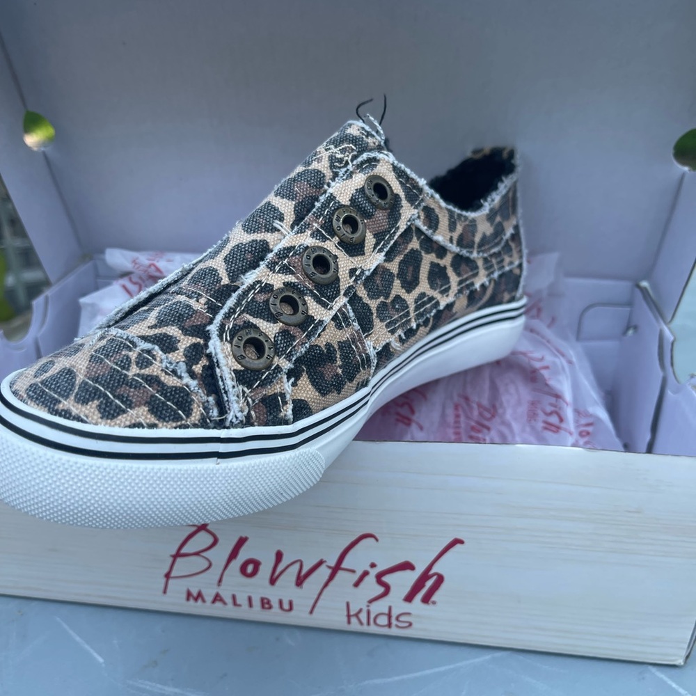 Blowfish Brown and Black Sneakers with Giraffe Print